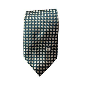 Nu Skin Corporate Tie Blue With Logos 100% Silks Handmade Rare Vintage Style EUC